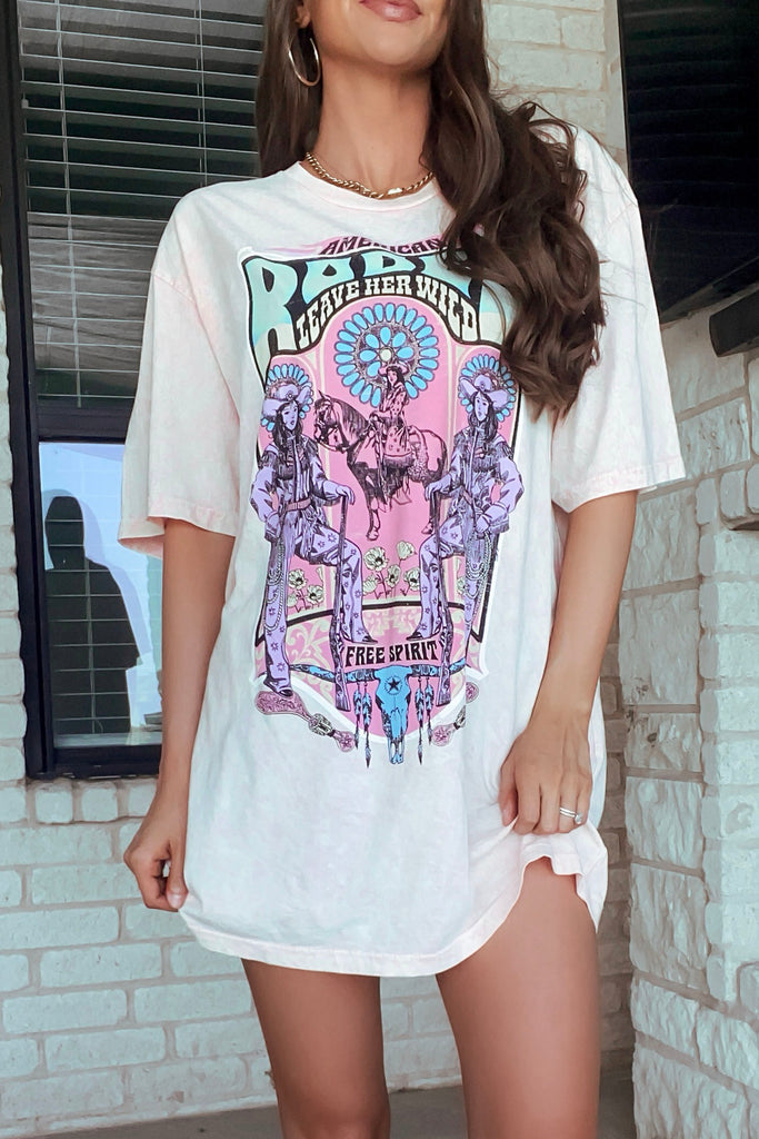 Rodeo Graphic Tee -Peach