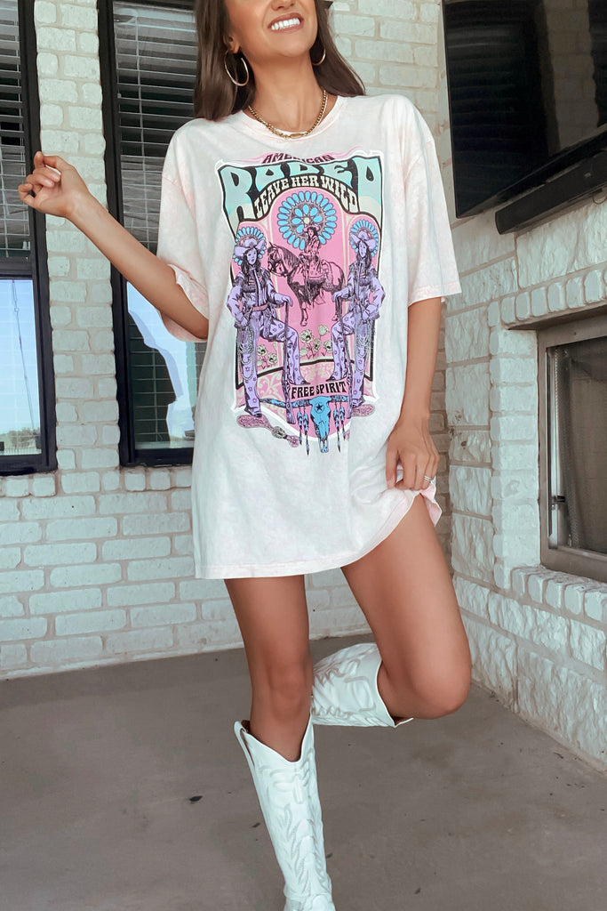 Rodeo Graphic Tee -Peach