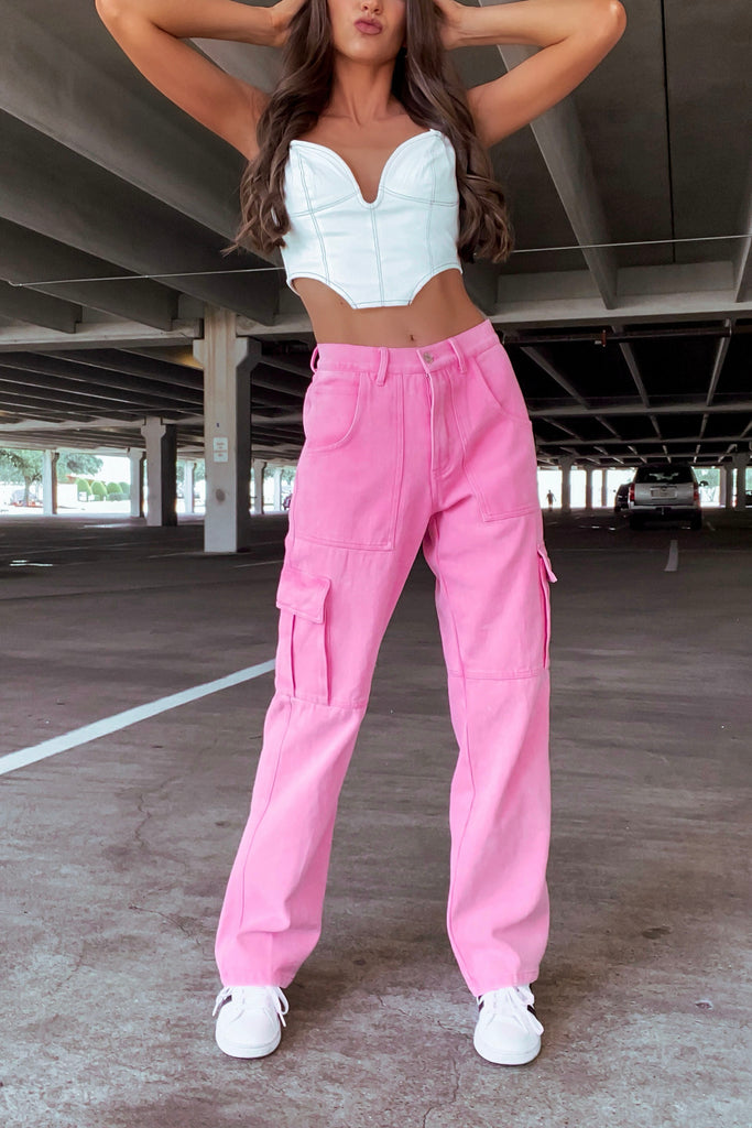 Pink Barbie Cargo Pants