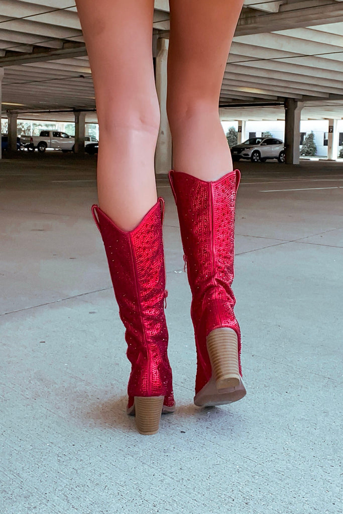 Take Me To Nashville Boots -Red