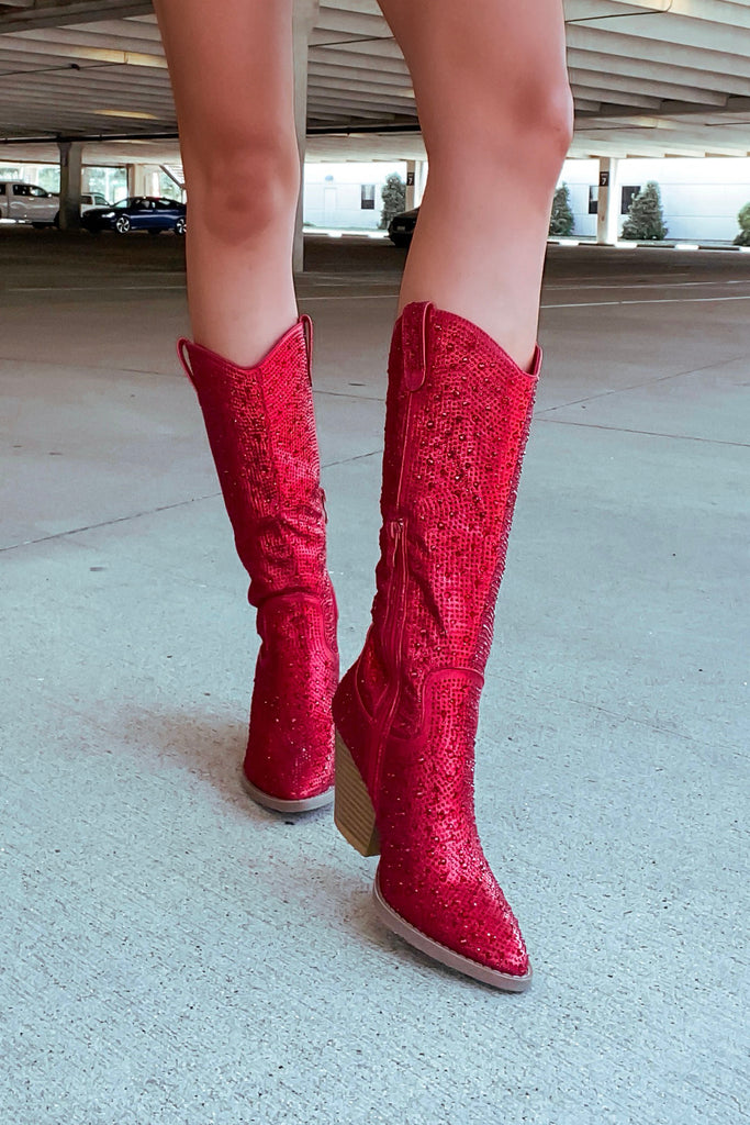 Take Me To Nashville Boots -Red