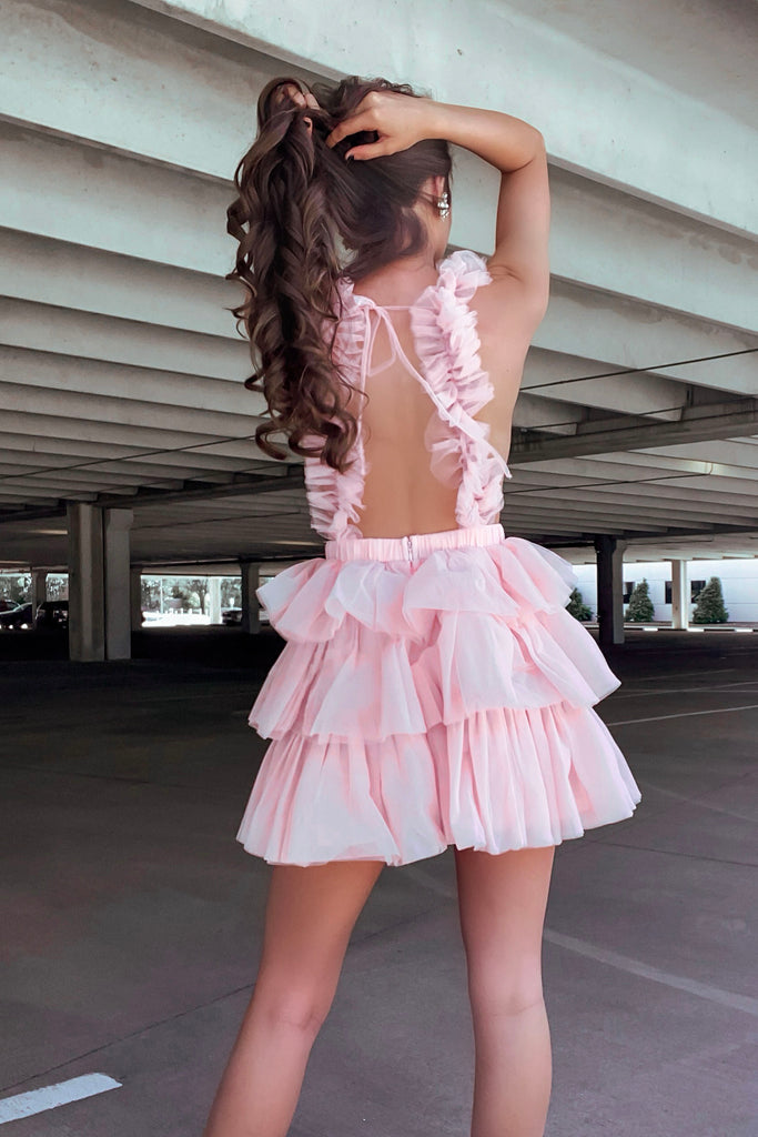 Cindy Tulle Ruffle Dress