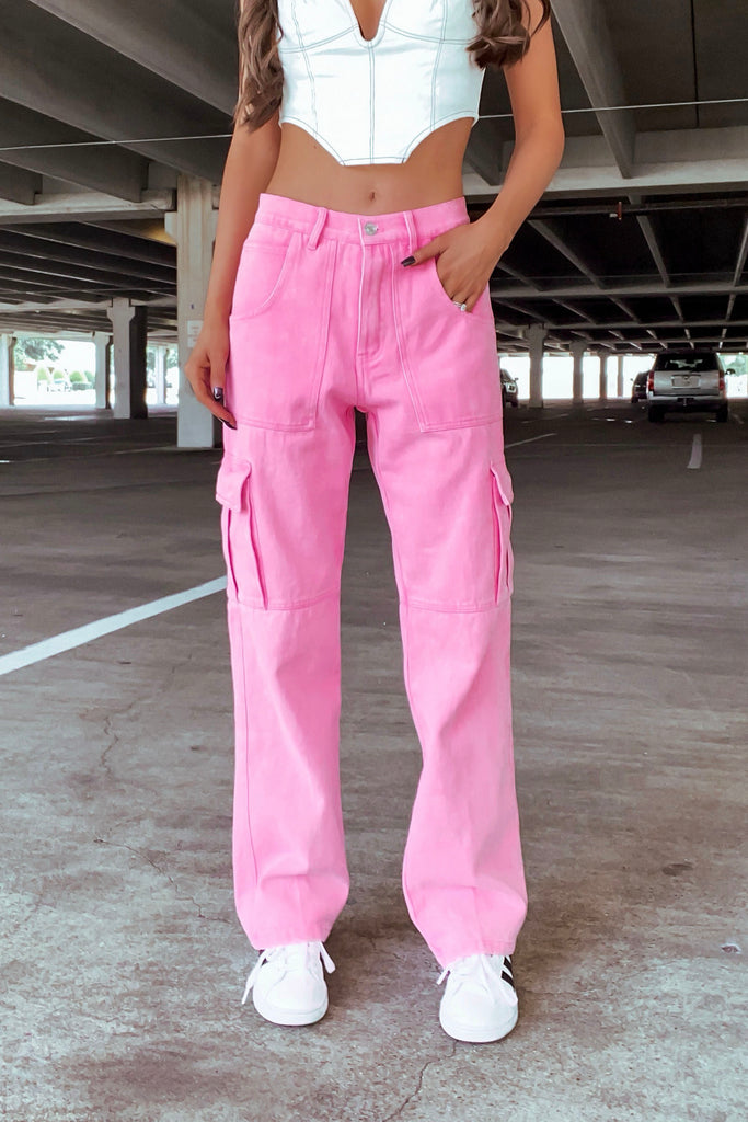 Pink Barbie Cargo Pants