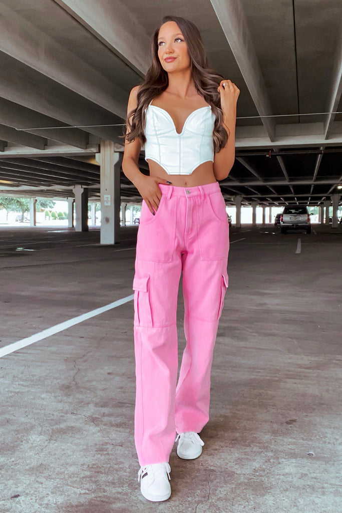 Alexie Corset Top -White
