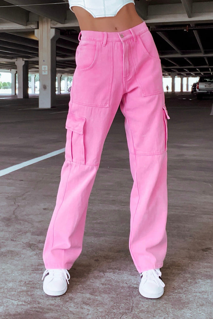 Pink Barbie Cargo Pants