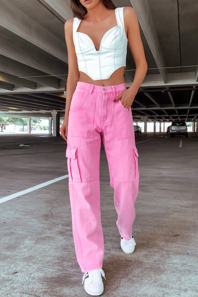 Pink Barbie Cargo Pants