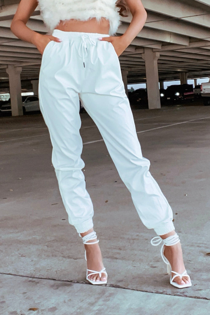 Honeymoon Faux Leather Joggers