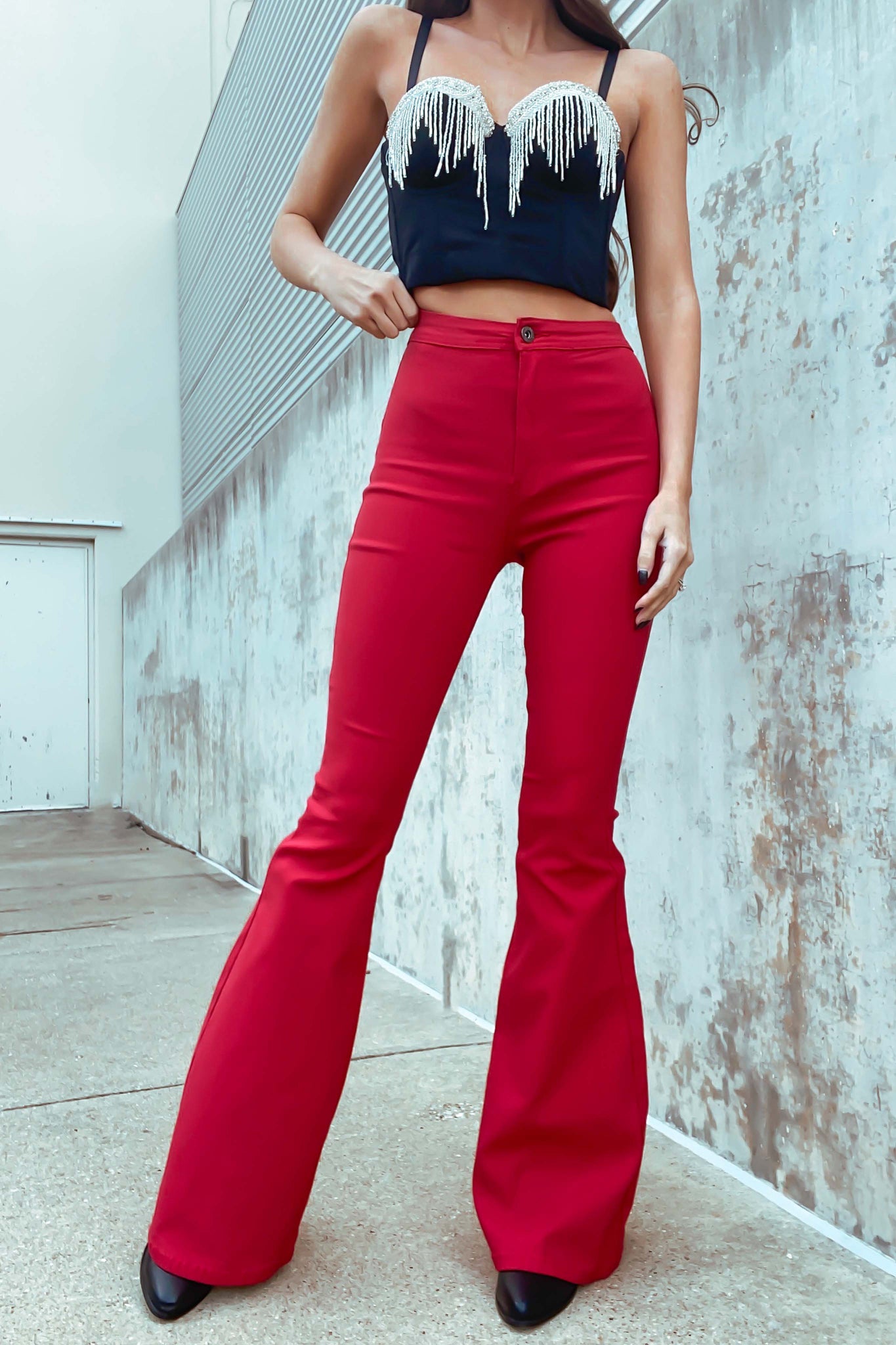 Red bell clearance bottoms pants